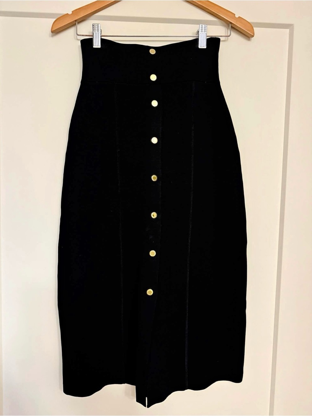 Authentic Sandro Black Midi Skirt